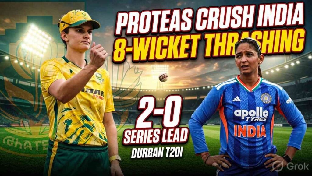 Proteas Women Crush India in 2nd T20I: Dominant 8-Wicket Win Takes 2-0 Series Lead in Durban