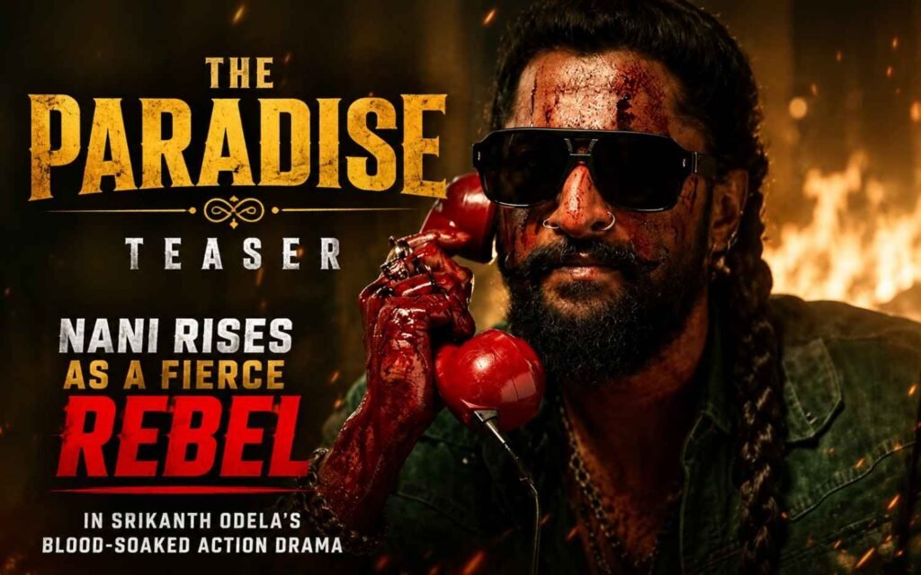 The Paradise Teaser: Nani Rises as a Fierce Rebel in Srikanth Odela’s Blood-Soaked Action Drama